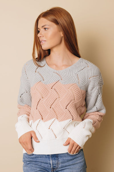 Roman Knitted Cut Out Sweater