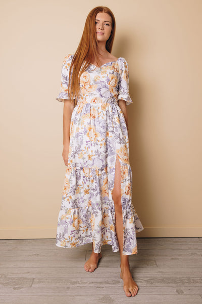Summer Fever Floral Maxi Dress with Split