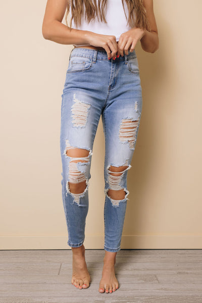 On The Harbor Distressed Skinny Jeans