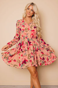 Shay Frilled Floral Ruffle Dress