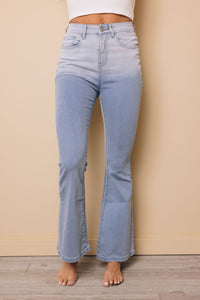 Polly Faded High Waist Flare Jeans