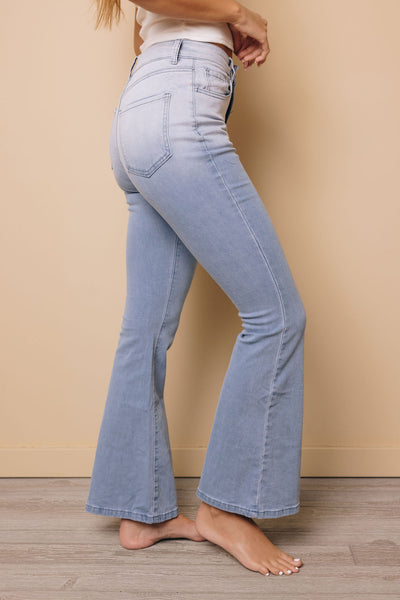 Polly Faded High Waist Flare Jeans