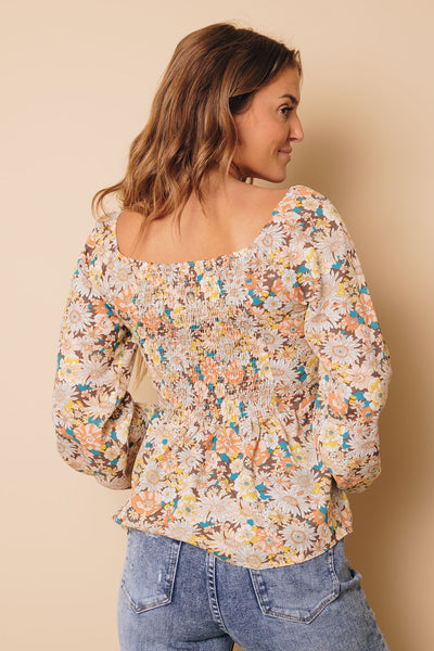 Bethany Tie Front Floral Top
