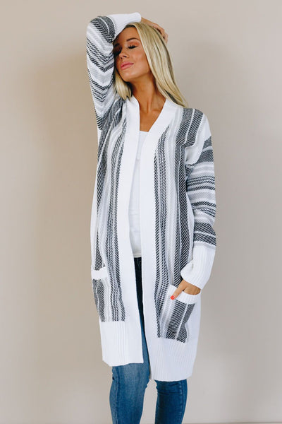 Spotted Striped Cardigan