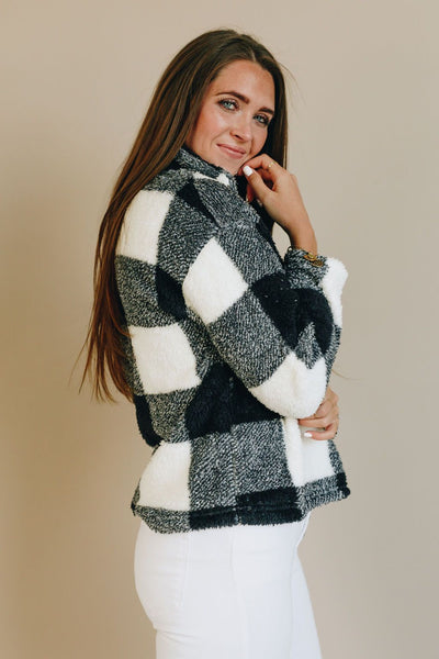 Mad for Plaid Half Zip Pullover