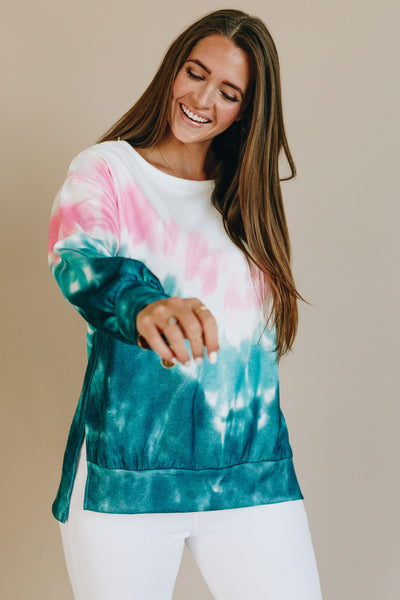 Up, Up & Away Ombre Tie Dye Pullover