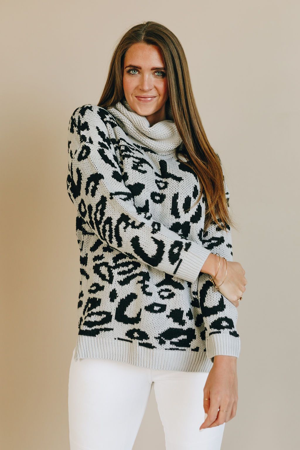 Cozy Cat Leopard Sweater