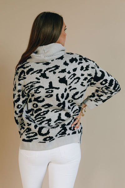 Cozy Cat Leopard Sweater