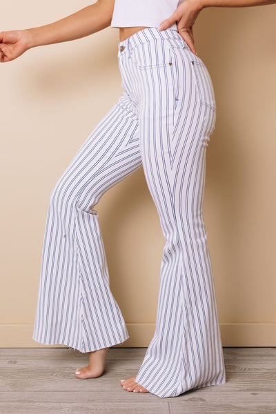 Pretty Little Striped Flare Pants