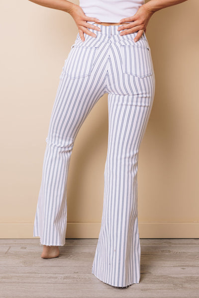 Pretty Little Striped Flare Pants