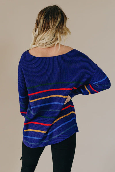 Rich Harvest Striped Knit Sweater