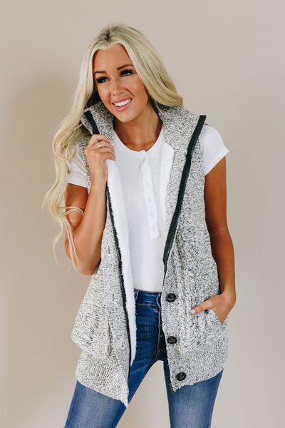 Peggy Knit Hooded Vest