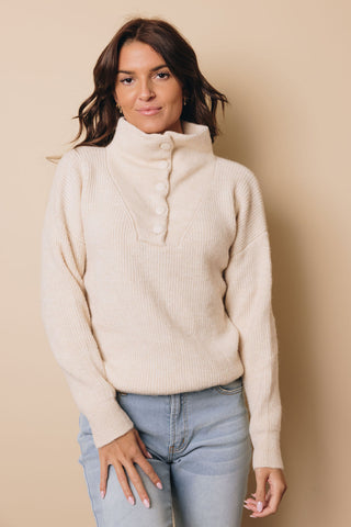 Victoria Buttoned Comfy Sweater