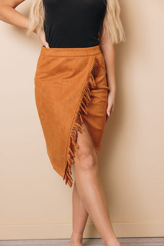 Maren Western Fringe Wrap Skirt