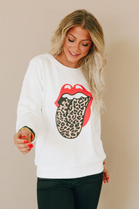 Kickin It Leopard Mouth Pullover