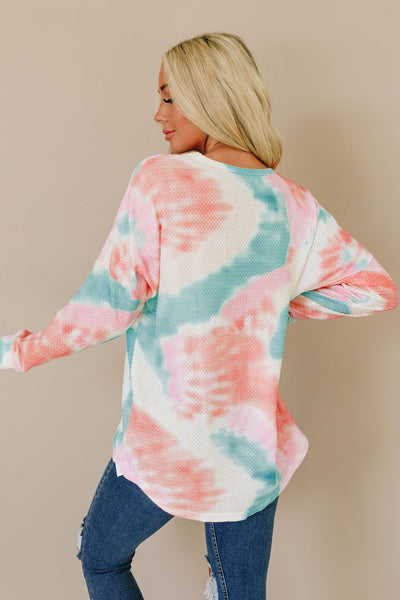 All You Need is Love Tie Dye Thermal Top