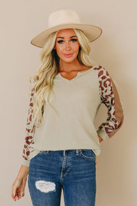Quick as a Cat Waffle Knit Top
