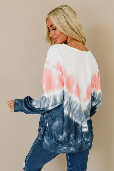 Up, Up & Away Ombre Tie Dye Pullover
