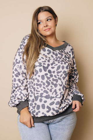 Plus Size - Estelle Leopard Blouse