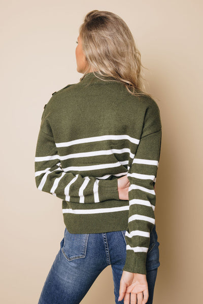 Days Go By Striped Turtleneck Sweater