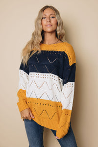 Gracie Color Block Sweater