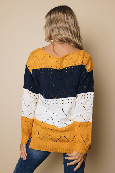 Gracie Color Block Sweater