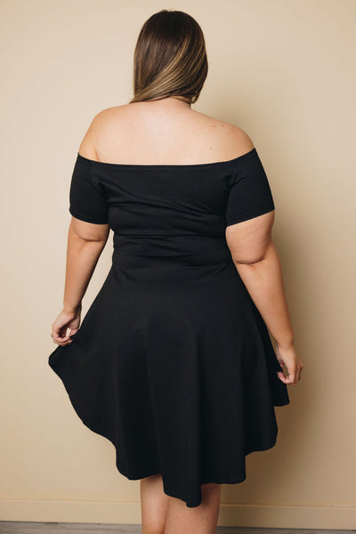 Plus Size - Amanda Off The Shoulder Mini Dress