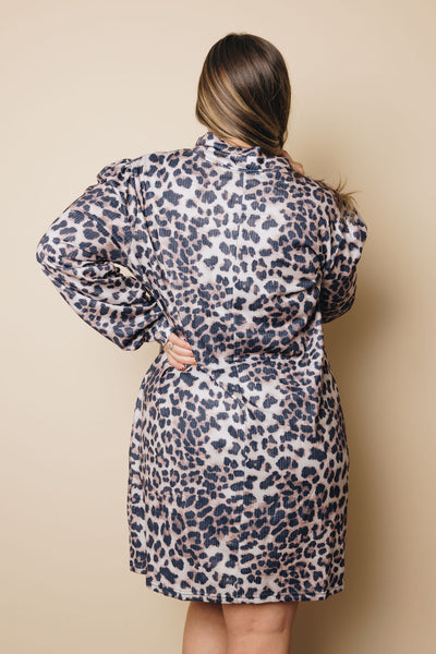 Plus Size -  Caroline Leopard Dress