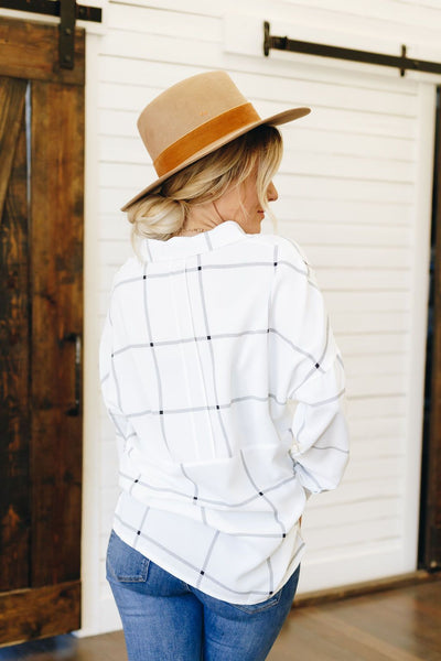 Mad About Plaid Button Up Top