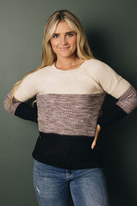 I See Double Color-Block Knit Sweater