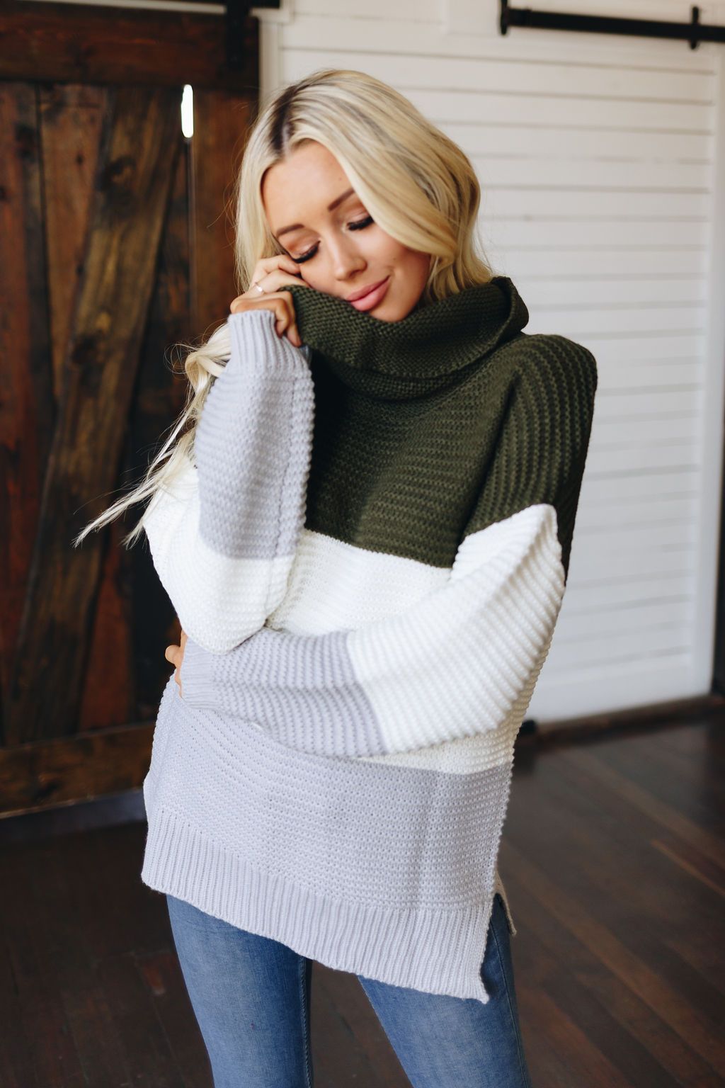 Clean Slate Color Block Sweater