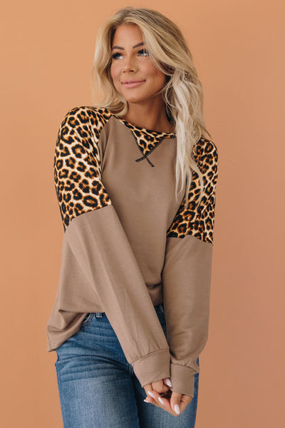 Ceelie Leopard Long Sleeve Top