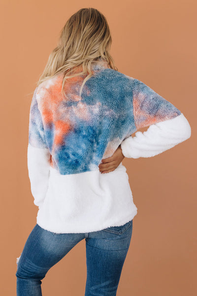 Out for a Stroll Tie Dye Fuffy Pullover