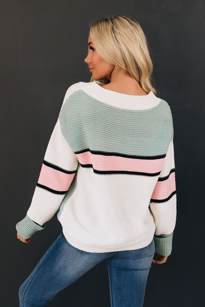 Layla Color Block Knit Sweater