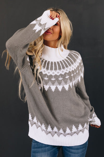Laureen High Neck Knit Sweater