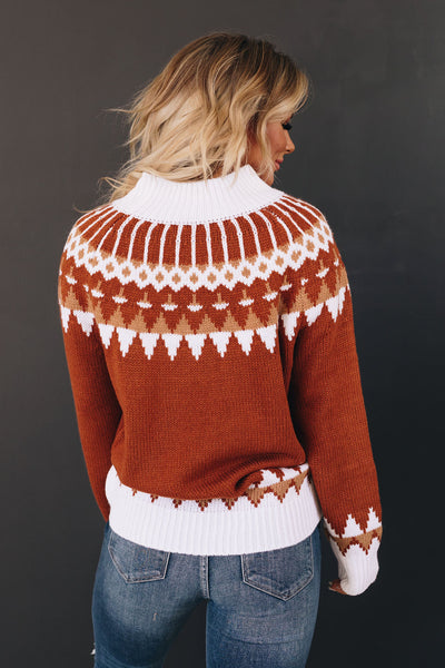 Laureen High Neck Knit Sweater