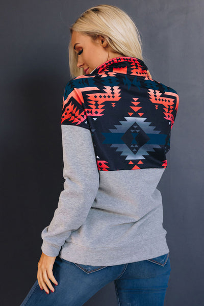 Shelby Tribal Print Sweatshirt