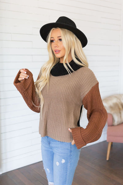 Take Shape Color Block Sweater