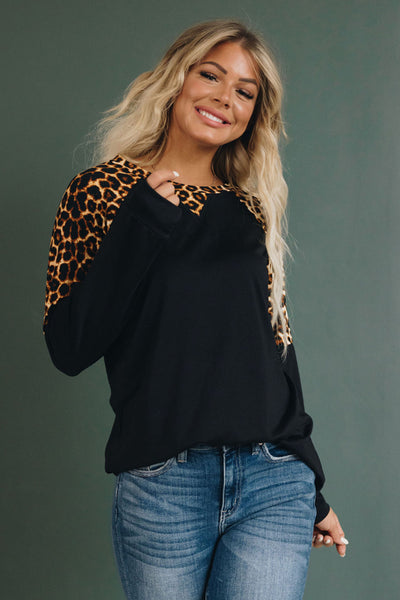 Ceelie Leopard Long Sleeve Top
