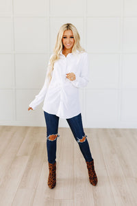 Over It Twisted Long Sleeve Blouse