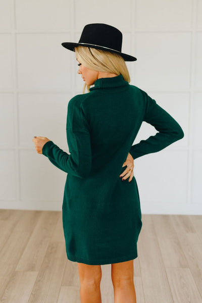 All Tied Up Turtleneck Sweater Dress