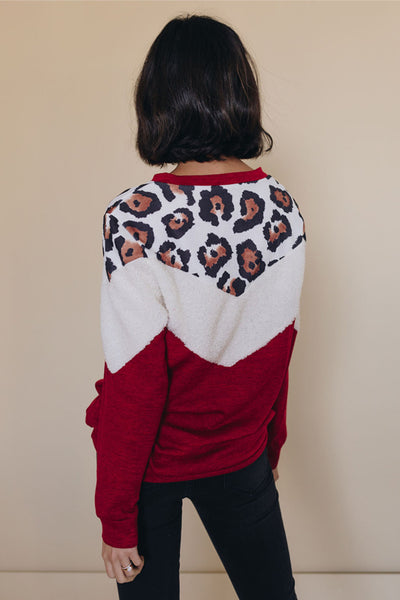Emmitt Sherpa Leopard Sweater