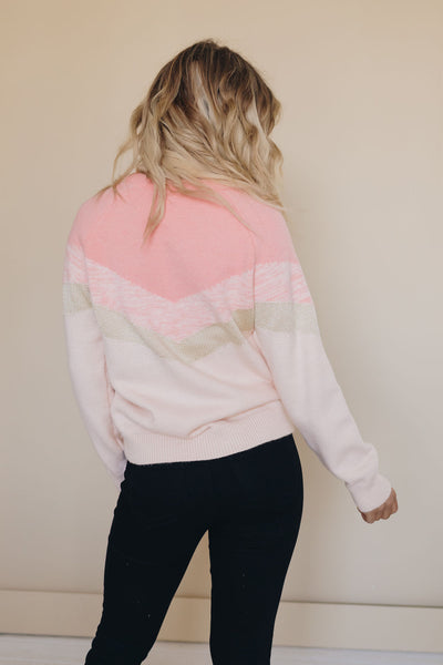 Sloan V-Stripe Knit Sweater