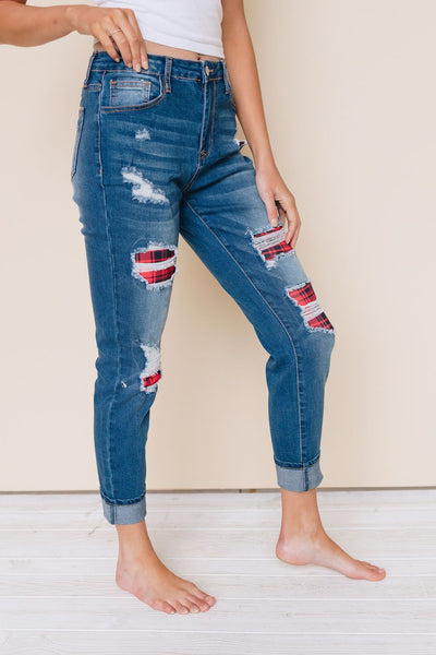 Bold New Me Patched Jeans