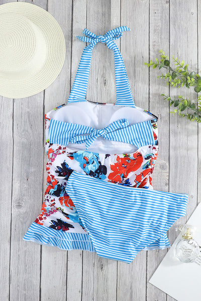 Frilly Friday Floral Ruched Tankini