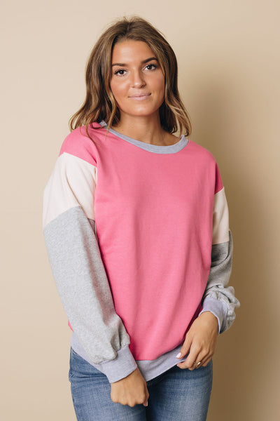 Hilly Colorblock Pullover Sweatshirt