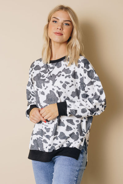 Sariah Animal Print Sweatshirt