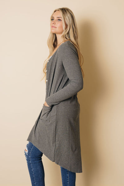 Easy Living High Low Ribbed Cardigan