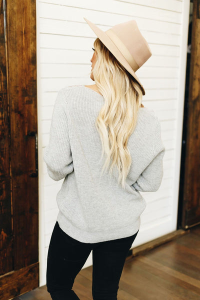Never Really Over Lace Ribbed Sweater