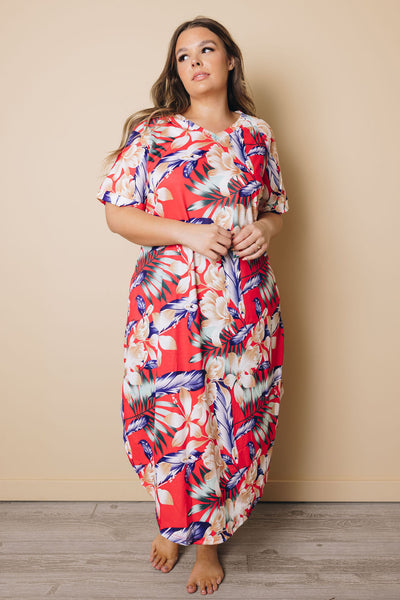 Plus Size - Feeling Spoiled Floral Maxi Dress